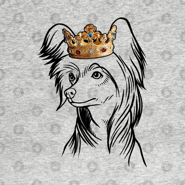 Chinese Crested Dog King Queen Wearing Crown by millersye